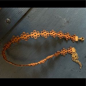 Brown Flower Choker